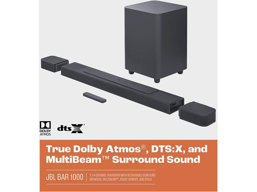 JBL Bar 1000 Powered 7.1.4-channel sound bar system with Bluetooth