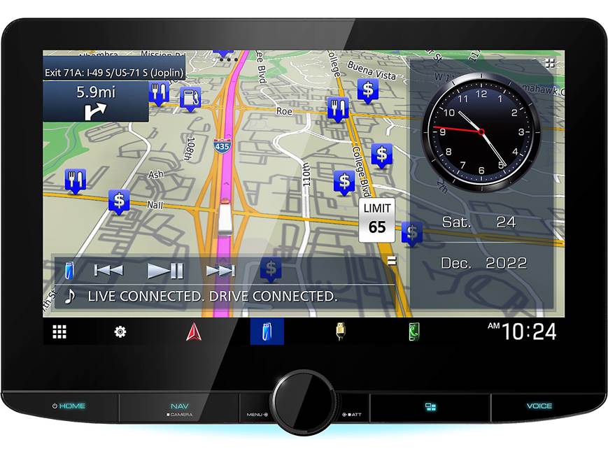 Kenwood DNR1008RVS GPS receiver with RV/Truck navigation at