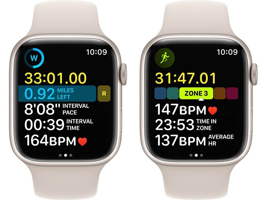 Apple Watch® Series 8 with GPS (45mm) (Starlight) Smartwatch with 