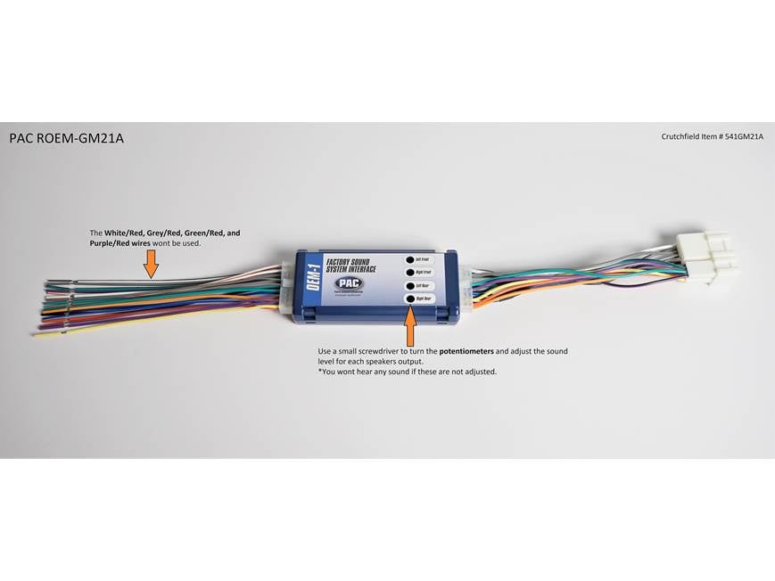 PAC ROEM-GM21A Wiring Interface Connect a new radio and retain the