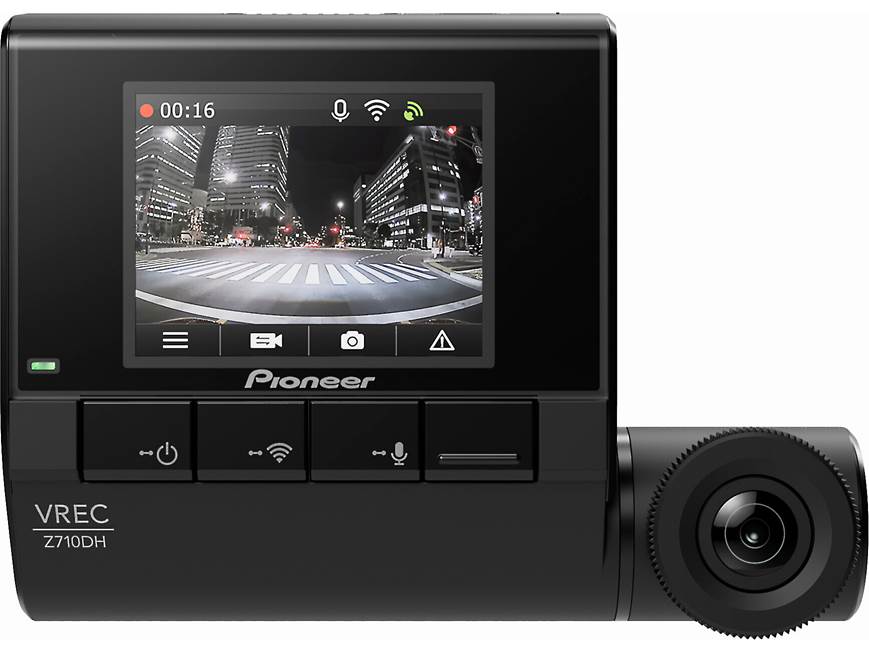Pioneer VREC-Z710DH HD dashcam with GPS, Wi-Fi, and second HD