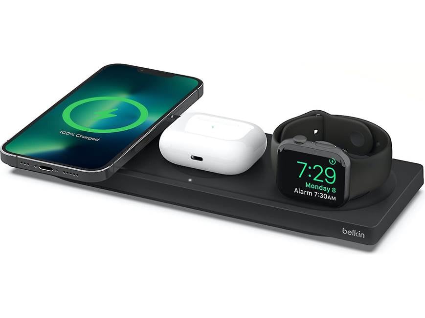 Belkin BoostCharge Pro 3-in-1 (Black) Wireless charging pad with