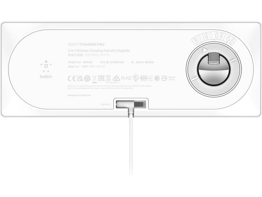Belkin BoostCharge Pro 3-in-1 (White) Wireless charging pad with