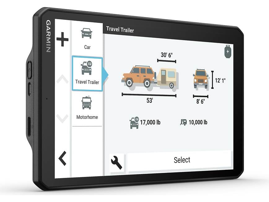 Garmin RV 895 Portable navigator with 8" dual-orientation screen for RV  drivers at Crutchfield