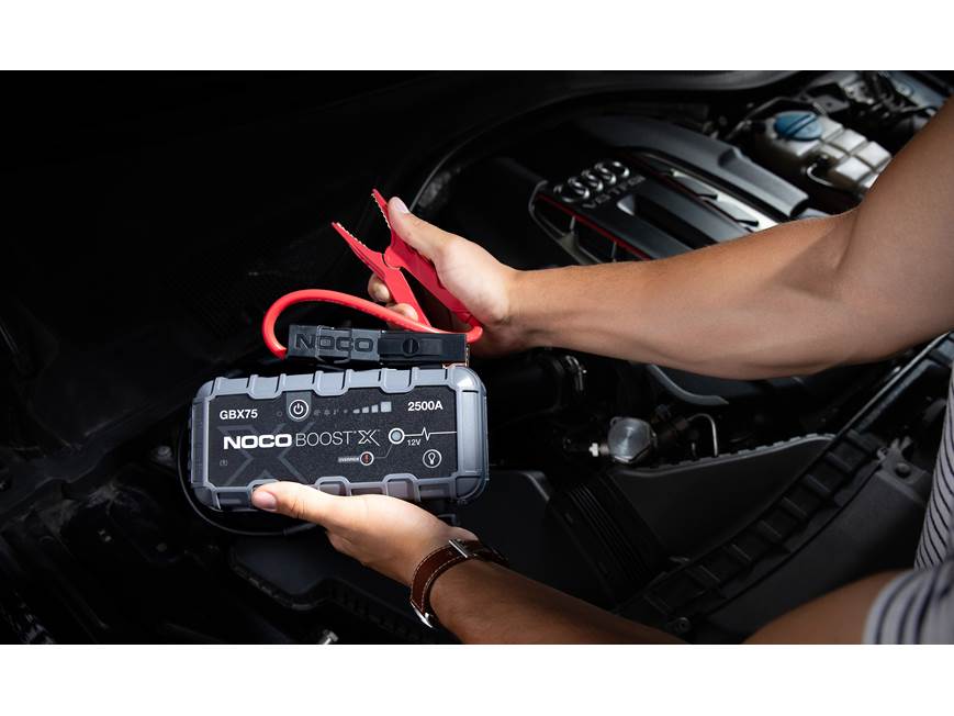 NOCO Boost X GBX75 UltraSafe 2500-amp lithium jump starter at Crutchfield