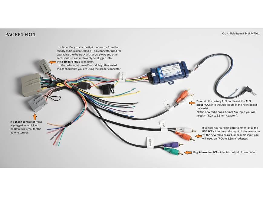 PAC RP4-FD11 Wiring Interface Connect a new car stereo and retain