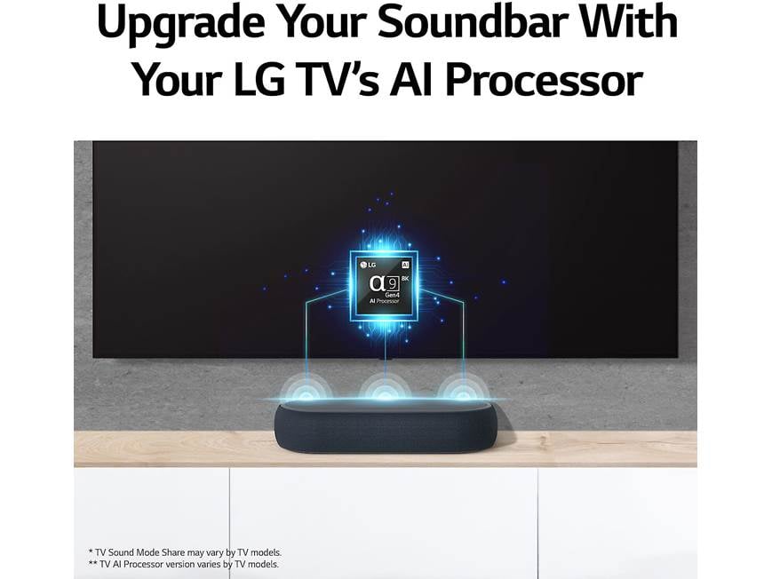 LG QP5 Éclair Powered 3.1.2-channel sound bar and wireless