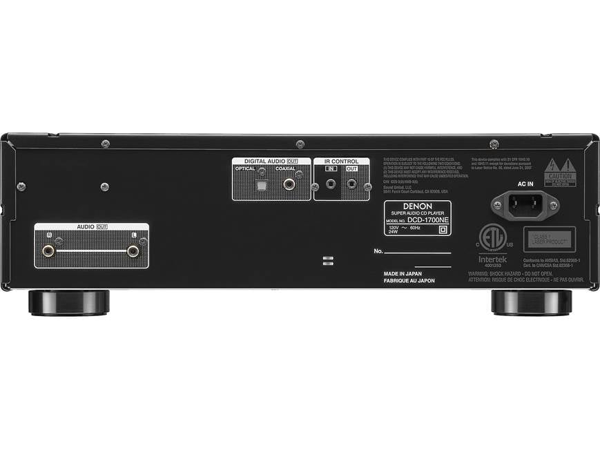 Denon DCD-1700NE (Black) CD/SACD player (Black) at Crutchfield