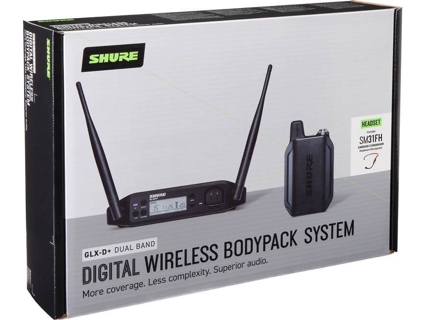 Shure GLXD14+/SM31FH Wireless Headset Mic System - Thumbnail 2
