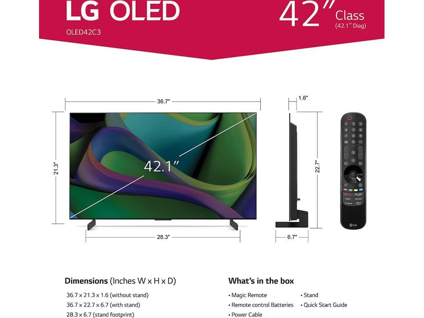 LG OLED C3 42インチ Amazon.com: LG C3 Series 42-Inch Class OLED evo 4K Processor Smart