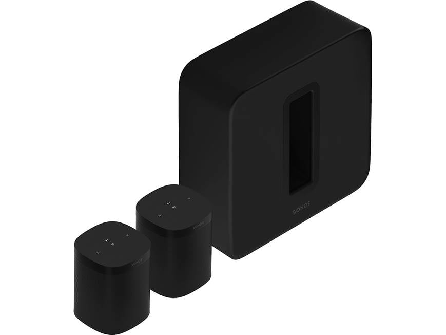 Sonos One SL and Sub (Gen 3) Home Theater Bundle (Black) Includes