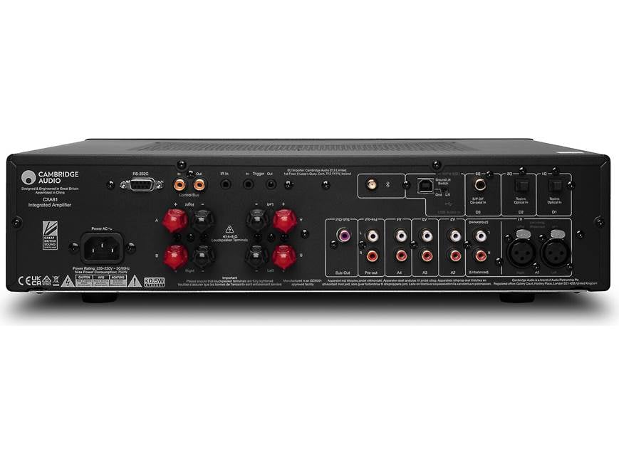 Cambridge Audio CXA81 (Black) Stereo integrated amplifier with