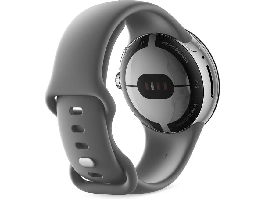 Google Pixel Watch (Polished Silver case and Charcoal Active band