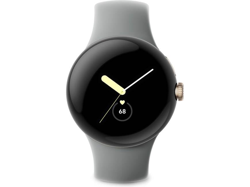 Google Pixel Watch (Champagne Gold case and Hazel Active band