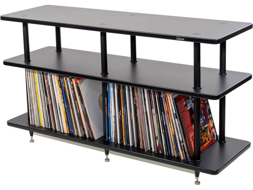 Solidsteel VL-3 (Black) Three-shelf vinyl library/audio rack