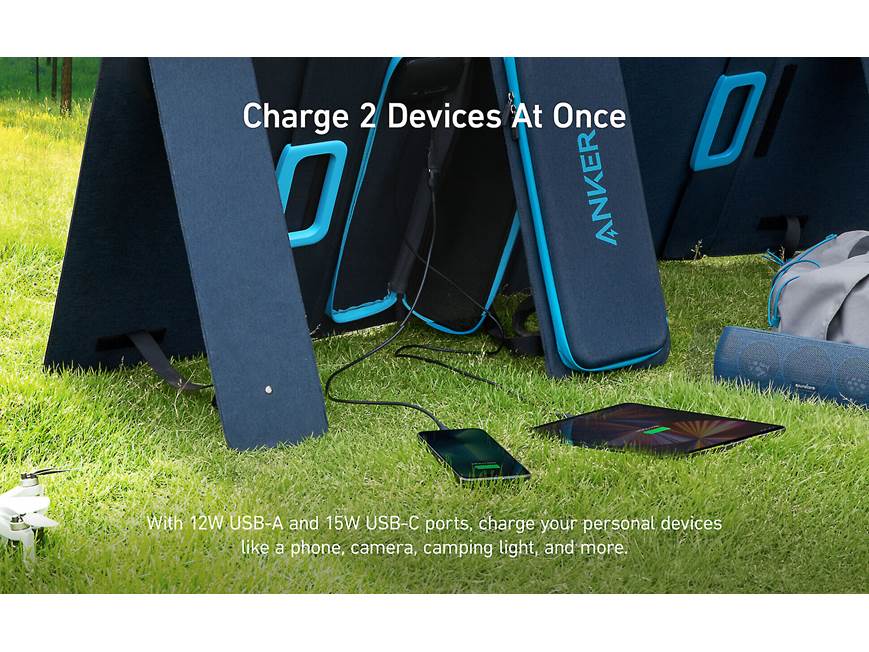 Anker 625 Solar Panel Foldable, portable solar charger at Crutchfield