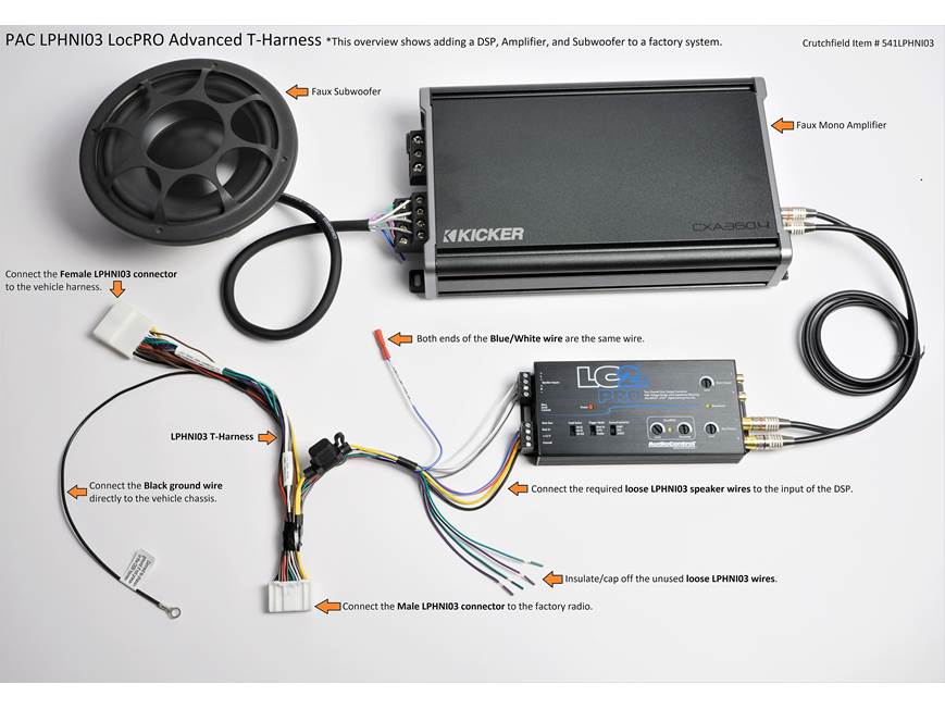 PAC LPHNI03 LocPro Advanced T-Harness T-harness for adding an