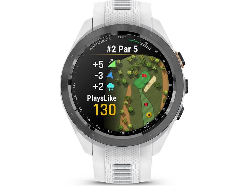Garmin Approach® S70 (42 mm, Black Bezel with White Band) Golf GPS