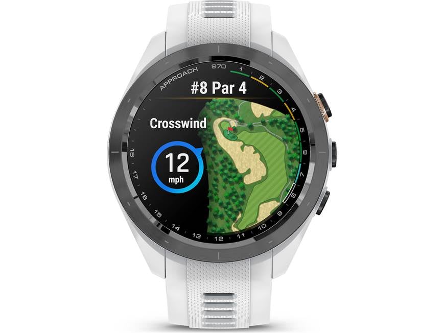 Garmin Approach® S70 (42 mm, Black Bezel with White Band) Golf GPS