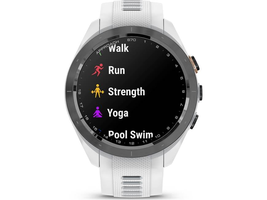 Garmin Approach® S70 (42 mm, Black Bezel with White Band) Golf GPS