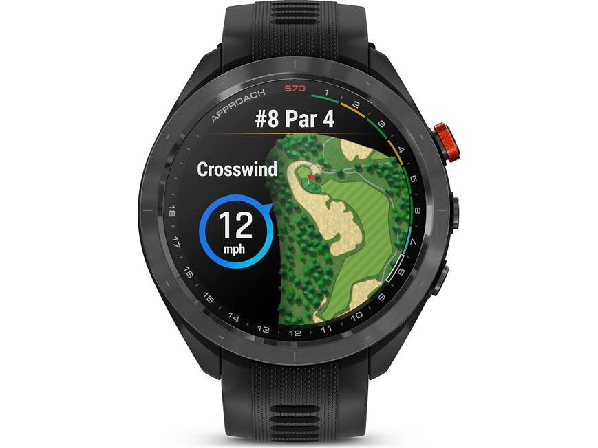 Garmin Approach® S70 (47 mm, Black Bezel with Black Band) Golf GPS