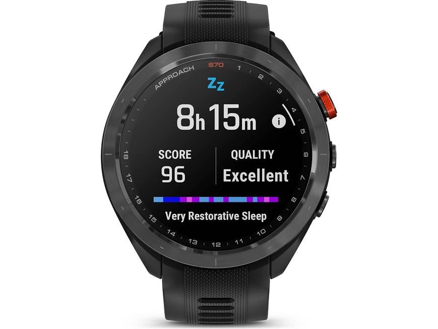 Garmin Approach® S70 (47 mm, Black Bezel with Black Band) Golf GPS