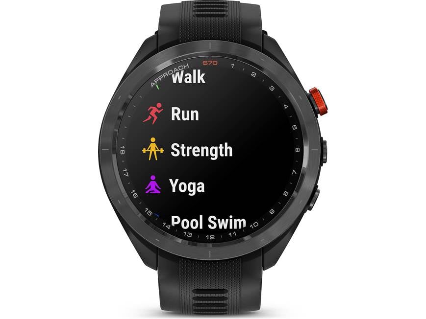 Garmin Approach® S70 (47 mm, Black Bezel with Black Band) Golf GPS