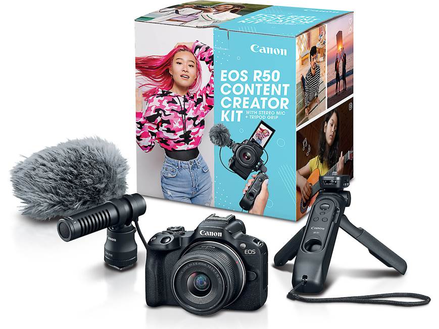 Canon EOS R50 Content Creator Kit R50 mirrorless camera with 18