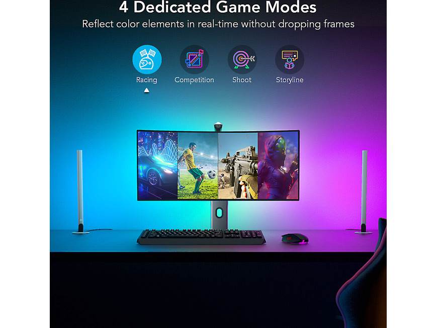 Govee DreamView G1 Pro Gaming Light Kit RGBIC backlight and 2 slim