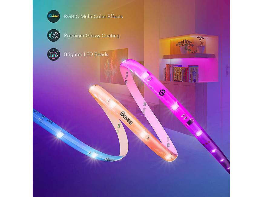 Govee RGBIC Pro LED Strip Lights (24.6-foot) Smart self-adhesive