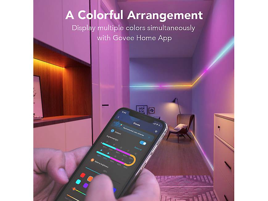 Govee RGBIC Pro LED Strip Lights (24.6-foot) Smart self-adhesive