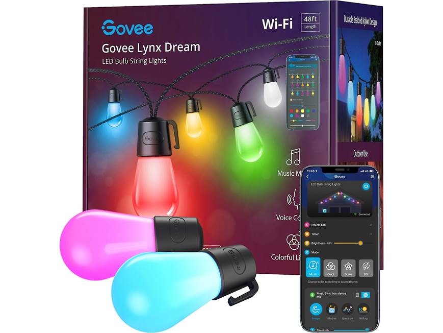 Govee Lynx Dream Weather-resistant smart LED string lights (48