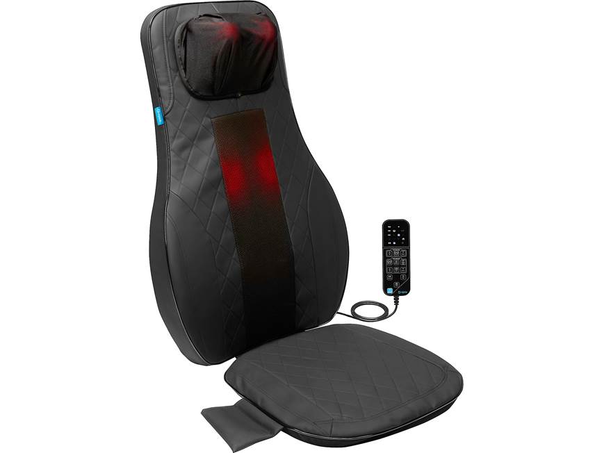 Njoie Ripple Plus Heated Shiatsu vibrating chair massager with neck massage at Crutchfield Njoie Ripple Plus Heated Shiatsu vibrating chair massager with neck massage at Crutchfield