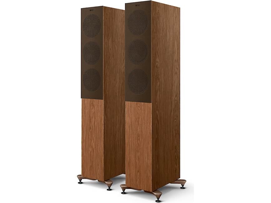 KEF R5 Meta (Walnut) Floor-standing speaker (Walnut) at Crutchfield
