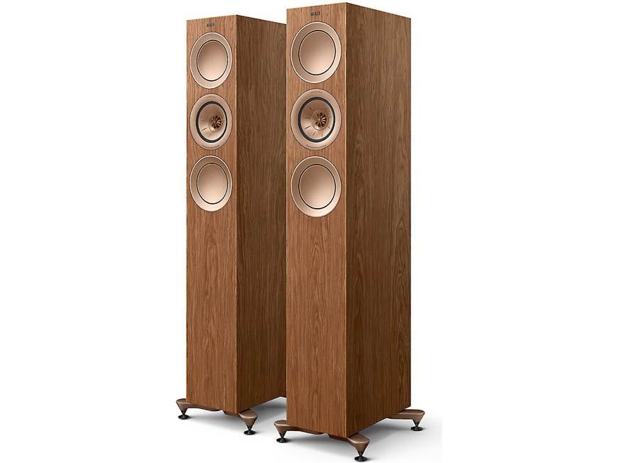 KEF R5 Meta (Walnut) Floor-standing speaker (Walnut) at Crutchfield