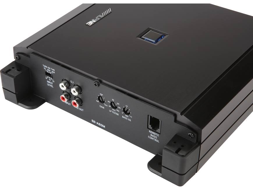 Alpine S2-A60M S-Series mono subwoofer amplifier — 600 watts RMS x