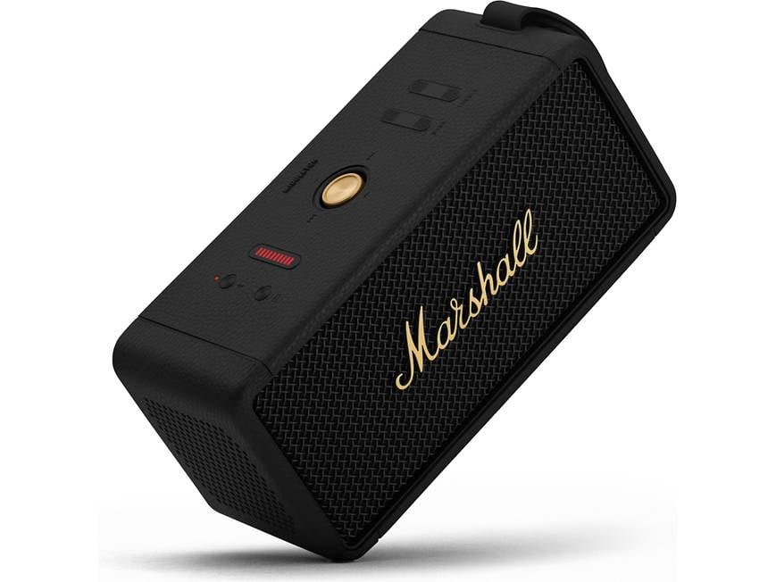 Marshall Middleton ワイヤレススピーカー ブラック Marshall Middleton (Black and Brass) Waterproof portable Bluetooth