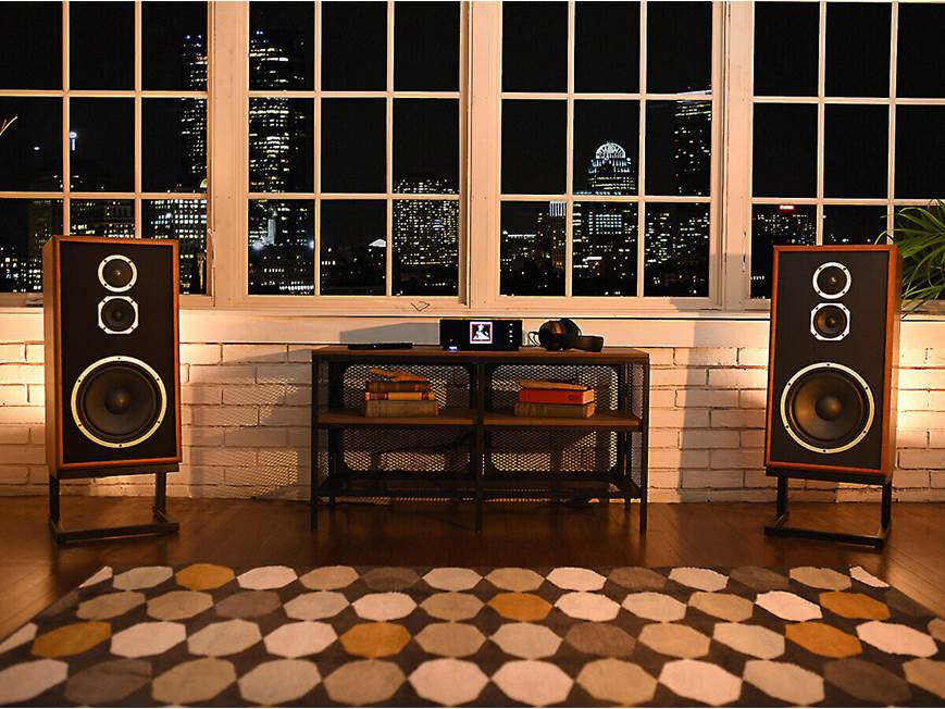 KLH Model Five (West African Mahogany) Pair of vintage-styled