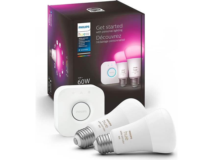 Philips Hue white and color 800 5点セット Philips Hue White and Color Ambiance Starter Kit (800 lumens) Two