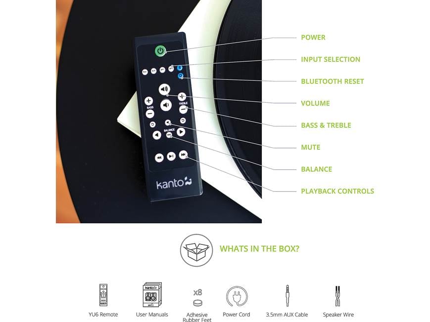 Kanto YU6 (Walnut) Powered stereo speakers with Bluetooth® and