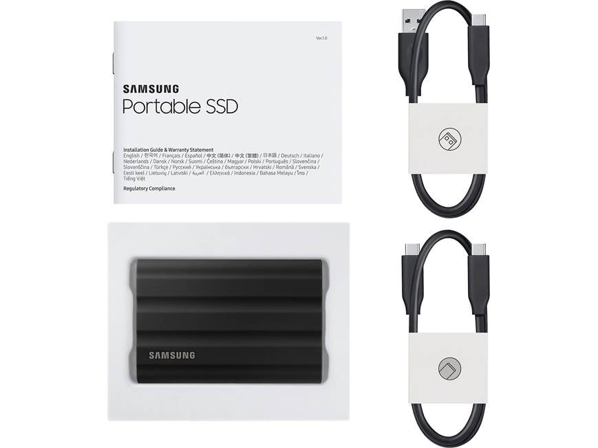 Samsung T7 Shield 2TB (Black) Portable SSD with USB 3.2 (Black) at