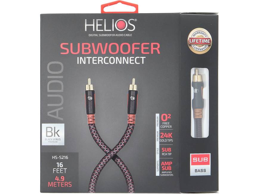 Ethereal Helios Subwoofer Cable (16 feet/4.9 meters) Mono RCA