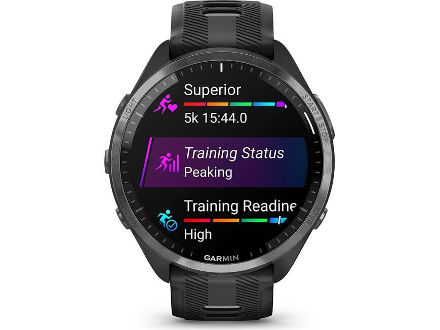Garmin Forerunner® 965 (Titanium bezel with Black case and Black