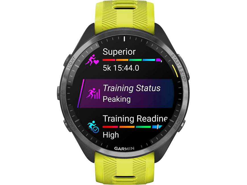 Garmin Forerunner® 965 (Carbon Gray DLC Titanium bezel with Black