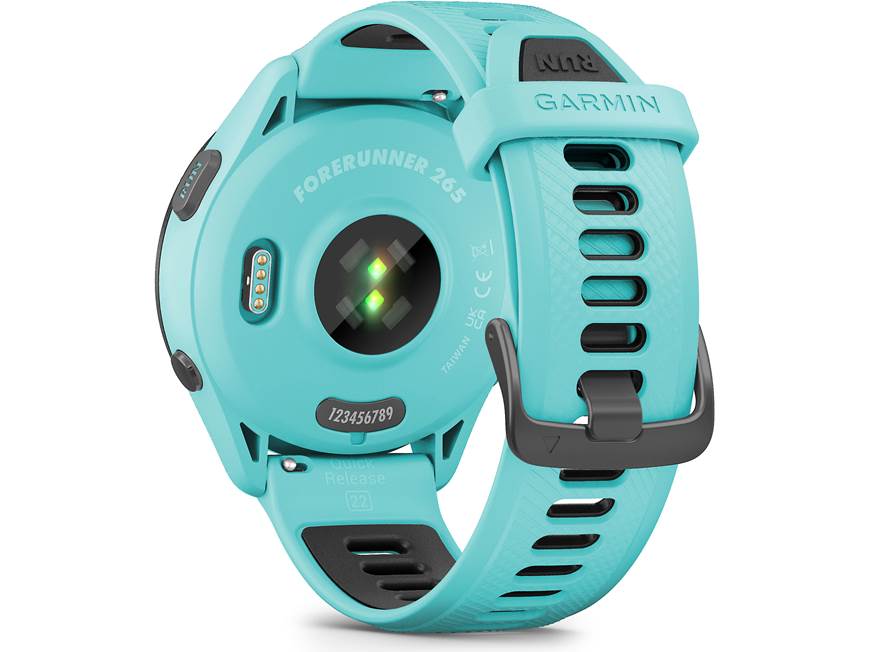 Garmin Forerunner 265 (Black bezel with Aqua case and Aqua/Black 