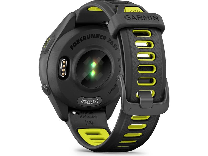 Garmin Forerunner 265S (Black bezel and case with Black/Amp Yellow