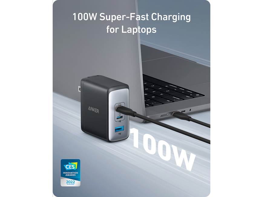 Anker 736 Charger (Nano II 100W) Wall charger with 2 USB-C ports