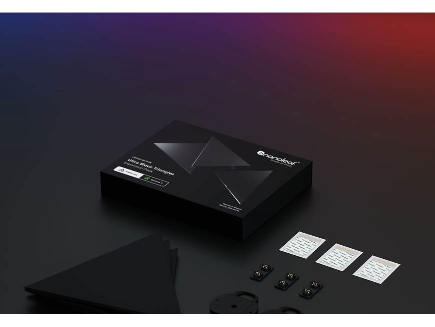 Nanoleaf Shapes Ultra Black Expansion Pack (3 Black Triangles) Add