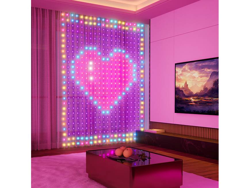 Govee Curtain Lights Dynamic, customizable RGBIC light curtain at