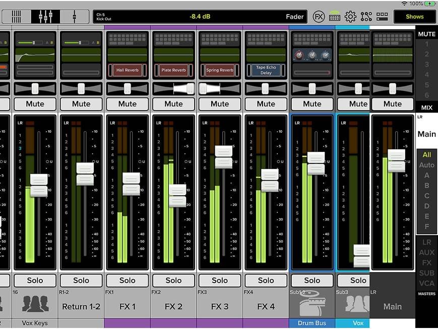 Mackie DL32S 32-channel digital mixer — rack-mountable stagebox